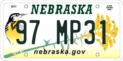 NE license plate 97MP31