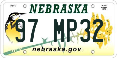 NE license plate 97MP32