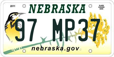 NE license plate 97MP37