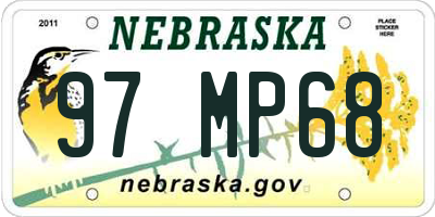 NE license plate 97MP68