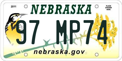 NE license plate 97MP74
