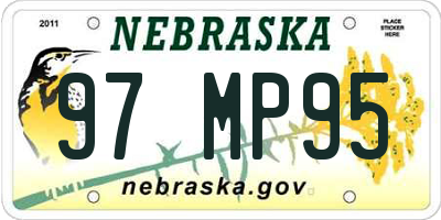 NE license plate 97MP95