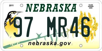 NE license plate 97MR46