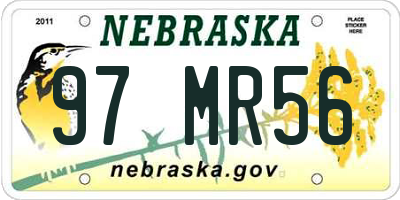NE license plate 97MR56