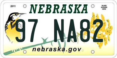 NE license plate 97NA82