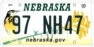 NE license plate 97NH47