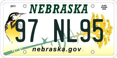 NE license plate 97NL95