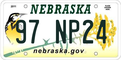 NE license plate 97NP24