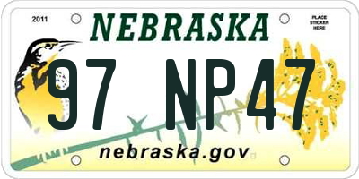 NE license plate 97NP47