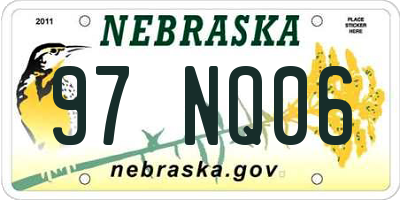 NE license plate 97NQ06