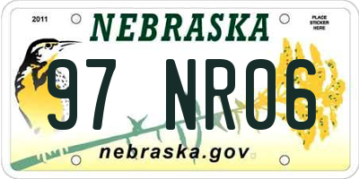 NE license plate 97NR06