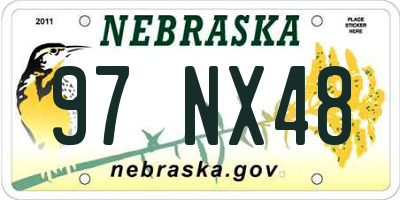 NE license plate 97NX48