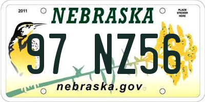NE license plate 97NZ56