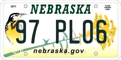 NE license plate 97PL06