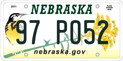NE license plate 97PO52