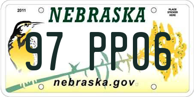 NE license plate 97PP06