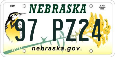 NE license plate 97PZ24