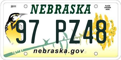 NE license plate 97PZ48