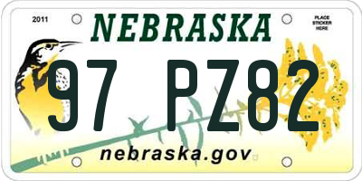 NE license plate 97PZ82