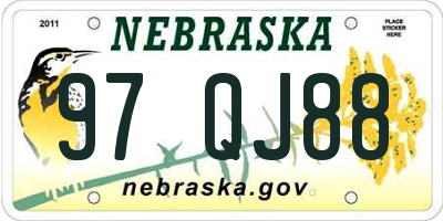 NE license plate 97QJ88