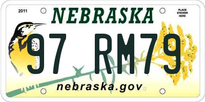 NE license plate 97RM79