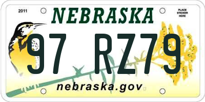 NE license plate 97RZ79