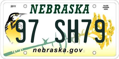 NE license plate 97SH79
