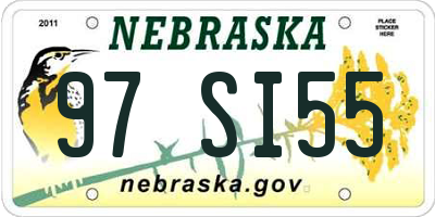 NE license plate 97SI55