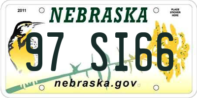 NE license plate 97SI66