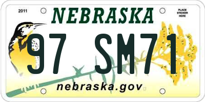 NE license plate 97SM71