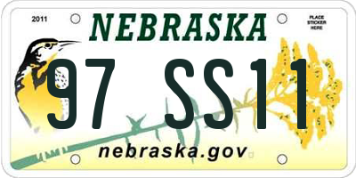NE license plate 97SS11