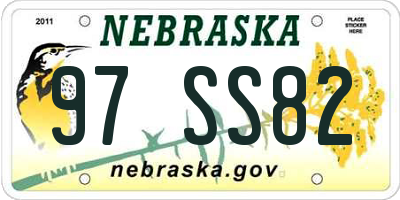 NE license plate 97SS82