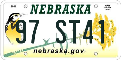 NE license plate 97ST41