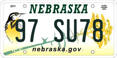 NE license plate 97SU78