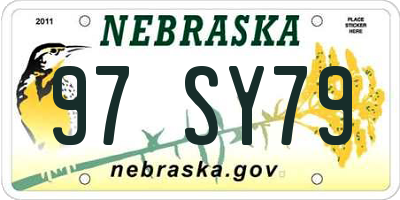 NE license plate 97SY79