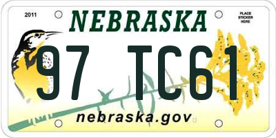 NE license plate 97TC61