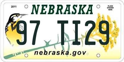 NE license plate 97TI29