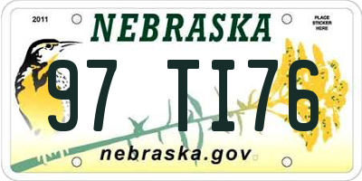 NE license plate 97TI76