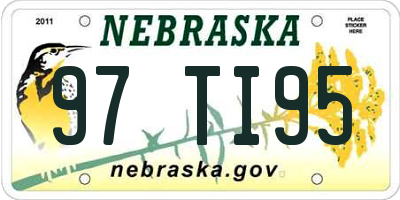 NE license plate 97TI95