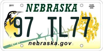 NE license plate 97TL77