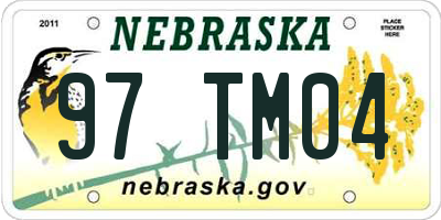 NE license plate 97TM04