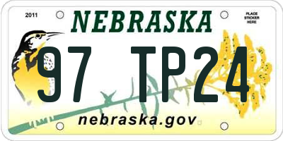 NE license plate 97TP24