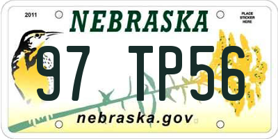 NE license plate 97TP56
