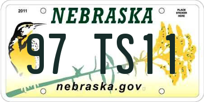 NE license plate 97TS11