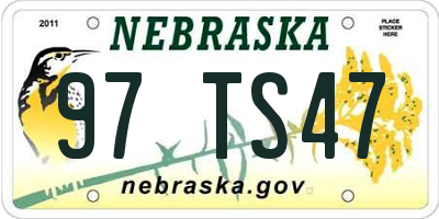 NE license plate 97TS47