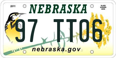 NE license plate 97TT06