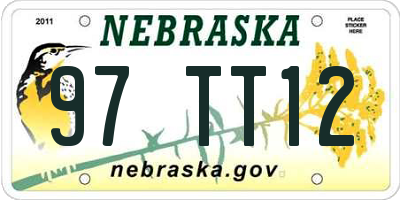 NE license plate 97TT12