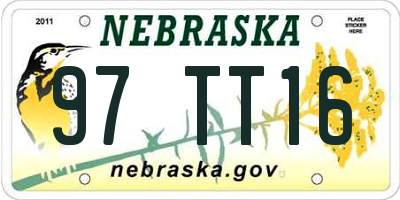 NE license plate 97TT16