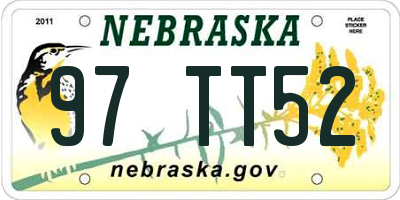 NE license plate 97TT52