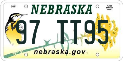 NE license plate 97TT95